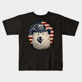 Patriotic Samoyed Kids T-Shirt